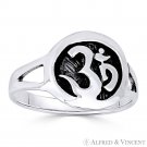 Om Aum Symbol Hindu Buddhist Sikh Charm Oxidized Solid .925 Sterling Silver Ring Om Aum Symbol Hindu Buddhist Sikh Charm Oxidized Solid .925 Sterling Silver Ring