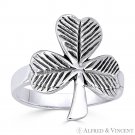 Irish Shamrock 3-Leaf Clover .925 Sterling Silver Irish / Celtic Luck Charm Ring Irish Shamrock 3-Leaf Clover .925 Sterling Silver Irish / Celtic Luck Charm Ring