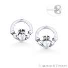 Claddagh Heart Irish Friendship Loyalty Charm .925 Sterling Silver Stud Earrings Claddagh Heart Irish Friendship Loyalty Charm .925 Sterling Silver Stud Earrings