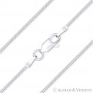 1mm G025 Snake Link Italy 925 Sterling Silver & Rhodium Italian Chain Necklace