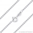 1.2mm Thin Round Box Link Chain Necklace in .925 Italy Sterling Silver w Rhodium 1.2mm Thin Round Box Link Chain Necklace in .925 Italy Sterling Silver w Rhodium
