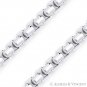 1.2mm Thin Round Box Link Chain Necklace in .925 Italy Sterling Silver w Rhodium