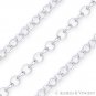 2.6mm Open Rolo Circle Cable Link Italian Chain Necklace in .925 Sterling Silver