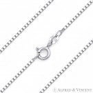 1mm Thin Box Link .925 Italy Sterling Silver with Rhodium Italian Chain Necklace 1mm Thin Box Link .925 Italy Sterling Silver with Rhodium Italian Chain Necklace