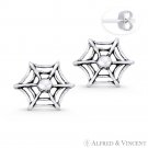 Spiderweb Goth Charm Oxidized .925 Sterling Silver Stud Earrings Halloween Gift Spiderweb Goth Charm Oxidized .925 Sterling Silver Stud Earrings Halloween Gift