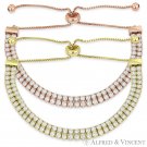 5.5mm Cubic Zirconia CZ Crystal 925 Sterling Silver Sliding Lock Tennis Bracelet 5.5mm Cubic Zirconia CZ Crystal 925 Sterling Silver Sliding Lock Tennis Bracelet