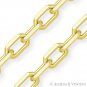 1.2mm DCut Anchor Cable Link 925 Italy Sterling Silver 14k Y Gold Chain Necklace