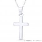 Latin Crucifix Catholic Christian Cross Necklace Pendant in .925 Sterling Silver