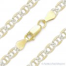 6.3mm Marina Mariner Link Sterling Silver & 14k Yellow Gold Italy Chain Bracelet 6.3mm Marina Mariner Link Sterling Silver & 14k Yellow Gold Italy Chain Bracelet
