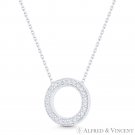 Eternity Circle Love Forever CZ Crystal Pendant Necklace in .925 Sterling Silver Eternity Circle Love Forever CZ Crystal Pendant Necklace in .925 Sterling Silver