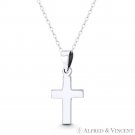 Flat Cross 925 Sterling Silver Christian Catholic Latin Crucifix 27x12mm Pendant Flat Cross 925 Sterling Silver Christian Catholic Latin Crucifix 27x12mm Pendant