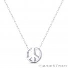 Peace Sign Charm Hippie Movement Symbol 925 Sterling Silver 11mm (0.35") Pendant Peace Sign Charm Hippie Movement Symbol 925 Sterling Silver 11mm (0.35") Pendant