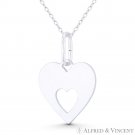 Large Double-Heart Love Charm 31x22mm Flat Pendant in Italy .925 Sterling Silver Large Double-Heart Love Charm 31x22mm Flat Pendant in Italy .925 Sterling Silver