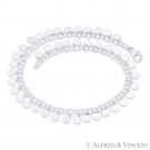 4mm Flat Circle Charms & 3.5mm Rolo Link Italy .925 Sterling Silver Chain Anklet