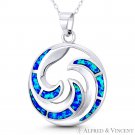 Sea Wave Seawave Beachbum Surfer Lab Opal .925 Sterling Silver w Rhodium Pendant Sea Wave Seawave Beachbum Surfer Lab Opal .925 Sterling Silver w Rhodium Pendant