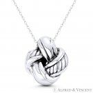 Infinity Love Knot Charm Boho Jewelry 24mm Pendant Oxidized .925 Sterling Silver Infinity Love Knot Charm Boho Jewelry 24mm Pendant Oxidized .925 Sterling Silver