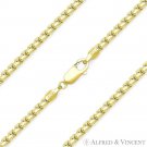 .925 Sterling Silver 14k Yellow Gold Round Box 1.5mm Link Italian Chain Necklace