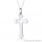 Botonee Greek Cross Cutout Christian Charm Pendant in Solid .925 Sterling Silver