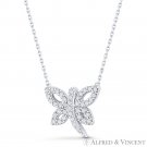 Dragonfly Insect Charm CZ Crystal Pave Pendant Necklace in .925 Sterling Silver Dragonfly Insect Charm CZ Crystal Pave Pendant Necklace in .925 Sterling Silver