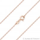 1.1mm DCut Anchor Cable Link 925 Italy Sterling Silver 14k R Gold Chain Necklace 1.1mm DCut Anchor Cable Link 925 Italy Sterling Silver 14k R Gold Chain Necklace