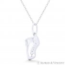 Baby Boot / Shoe Motherhood Charm 925 Sterling Silver Reversible 26x11mm Pendant Baby Boot / Shoe Motherhood Charm 925 Sterling Silver Reversible 26x11mm Pendant