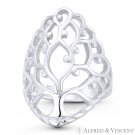 Tree-of-Life Knowledge Etz Chaim .925 Sterling Silver Religious Charm Large Ring Tree-of-Life Knowledge Etz Chaim .925 Sterling Silver Religious Charm Large Ring
