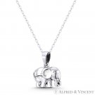 Elephant Animal Charm Boho Fashion Jewelry Oxidized 925 Sterling Silver Pendant Elephant Animal Charm Boho Fashion Jewelry Oxidized 925 Sterling Silver Pendant