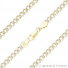 3.7mm Curb Cuban Link .925 Sterling Silver 14k Yellow Gold Italy Chain Bracelet 3.7mm Curb Cuban Link .925 Sterling Silver 14k Yellow Gold Italy Chain Bracelet