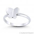 Butterfly Spirit Animal Charm Right-Hand Stackable Ring in .925 Sterling Silver