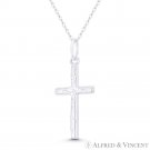Christian Catholic Cross Wave & Circle Crucifix Pendant in .925 Sterling Silver Christian Catholic Cross Wave & Circle Crucifix Pendant in .925 Sterling Silver