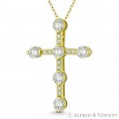 Lg. Latin Crucifix Cross Cubic Zirconia .925 Sterling Silver Gold-Plated Pendant Lg. Latin Crucifix Cross Cubic Zirconia .925 Sterling Silver Gold-Plated Pendant