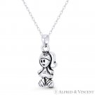 It's A Baby Girl! Motherhood Charm Oxidized .925 Sterling Silver Cartoon Pendant It's A Baby Girl! Motherhood Charm Oxidized .925 Sterling Silver Cartoon Pendant