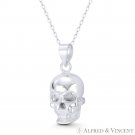 Skull Skeleton Head 3D Dia De Los Muertos Charm 925 Sterling Silver 27mm Pendant Skull Skeleton Head 3D Dia De Los Muertos Charm 925 Sterling Silver 27mm Pendant