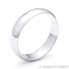 5mm Plain Dome Men's Women's Wedding Band in Solid 925 Sterling Silver & Rhodium 5mm Plain Dome Men's Women's Wedding Band in Solid 925 Sterling Silver & Rhodium