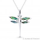 Dragonfly Insect Charm Mother-of-Pearl Solid 925 Sterling Silver 31x27mm Pendant Dragonfly Insect Charm Mother-of-Pearl Solid 925 Sterling Silver 31x27mm Pendant