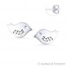 Cartoon Bird Couple Love Charm Animal Stud Earrings in Solid 925 Sterling Silver Cartoon Bird Couple Love Charm Animal Stud Earrings in Solid 925 Sterling Silver