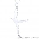 Long Scissor-Tail Flycatcher Bird Solid 925 Sterling Silver Animal Charm Pendant Long Scissor-Tail Flycatcher Bird Solid 925 Sterling Silver Animal Charm Pendant