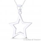 5-Point Star Celestial Charm 37x28mm Large Chunky Pendant in 925 Sterling Silver 5-Point Star Celestial Charm 37x28mm Large Chunky Pendant in 925 Sterling Silver