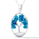 Tree-of-Life / Knowledge Etz Chaim Created Opal Pendant in .925 Sterling Silver Tree-of-Life / Knowledge Etz Chaim Created Opal Pendant in .925 Sterling Silver