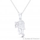 Cupid Angel Cherub Bow & Arrow 925 Sterling Silver 28x12mm 3D Love Charm Pendant Cupid Angel Cherub Bow & Arrow 925 Sterling Silver 28x12mm 3D Love Charm Pendant