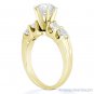 Forever ONE DEF Round Cut Moissanite 5-Stone Engagement Ring in 14k Yellow Gold