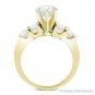 Forever ONE DEF Round Cut Moissanite 5-Stone Engagement Ring in 14k Yellow Gold