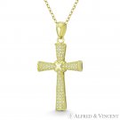 Pattée / Formée Cross CZ Crystal "X" Rope .925 Sterling Silver & 14k YG Pendant Pattée / Formée Cross CZ Crystal "X" Rope .925 Sterling Silver & 14k YG Pendant