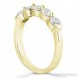 Round Cut Forever ONE D-E-F Moissanite 14k Yellow Gold 5-Stone Band Wedding Ring