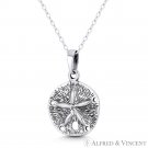 Sand Dollar Cake Urchin Sealife Animal Boho Beachbum Pendant 925 Sterling Silver Sand Dollar Cake Urchin Sealife Animal Boho Beachbum Pendant 925 Sterling Silver