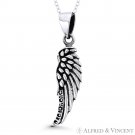 Guardian Angel Eagle Wing Antique-Finished .925 Sterling Silver 38mmx9mm Pendant Guardian Angel Eagle Wing Antique-Finished .925 Sterling Silver 38mmx9mm Pendant