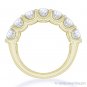 Round Cut Forever ONE D-E-F Moissanite 14k Yellow Gold 7-Stone Band Wedding Ring