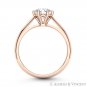 Forever ONE GHI Round Moissanite 6Pr Solitaire Engagement Ring in 14k Rose Gold
