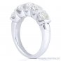 Round Cut Forever ONE D-E-F Moissanite 14k White Gold 5-Stone Band Wedding Ring