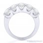 Round Cut Forever ONE D-E-F Moissanite 14k White Gold 5-Stone Band Wedding Ring